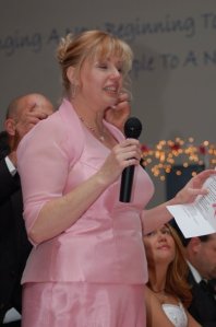 Kay giving her Maid of Honor speech...